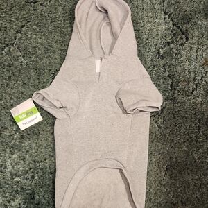 Fabdog Gray Pet Hoodie Outfit